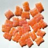 25 12mm Light Orange Marble Butterfly Beads